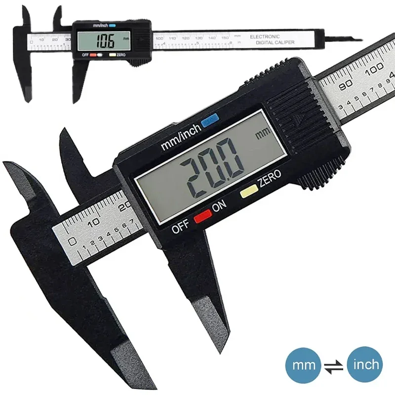 Digital Carbon Fiber Caliper – 100mm/150mm Electronic Vernier Gauge with LCD Display for Precision Measuring, Engineering & DIY 4