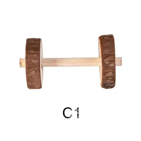 

Pet Accessories Small Pet Toys 1 PC Chew Toys Pine Dumbells Pet Molars Supplies Guinea Pigs Rat Nature Wood