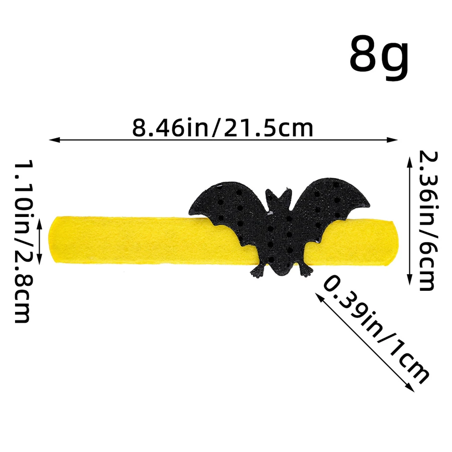 1 Halloween Bracelet Pat Circle (Random Style), Pumpkin Bat Ghost Bracelet Party Wrist Decoration Supplies