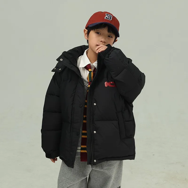 Winter Clothes High Velvet Waterproof Children's down Jacket New National Standard 90 White Duck down Boys Girls Bread Coat