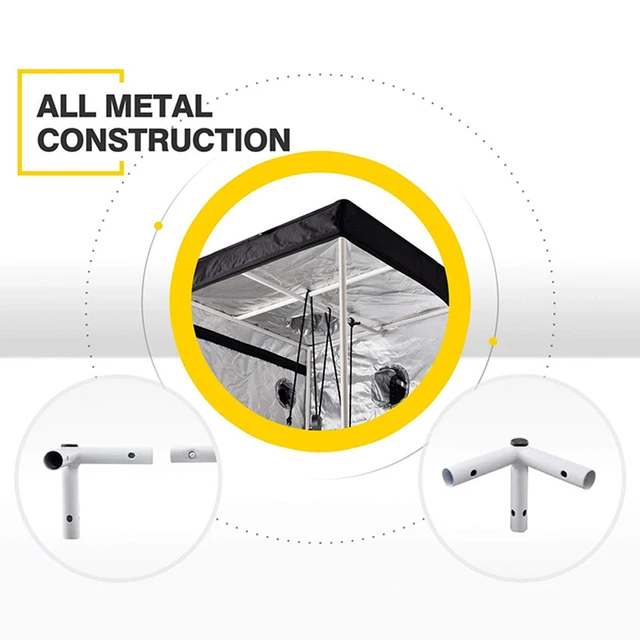 Beltéri Növénytermesztési Sátor 600D Oxford Szövet Kagyló Fém Építés Vízálló Penész Üvegházhatású Szoba Tiszta Növény Termesztési - Image 4