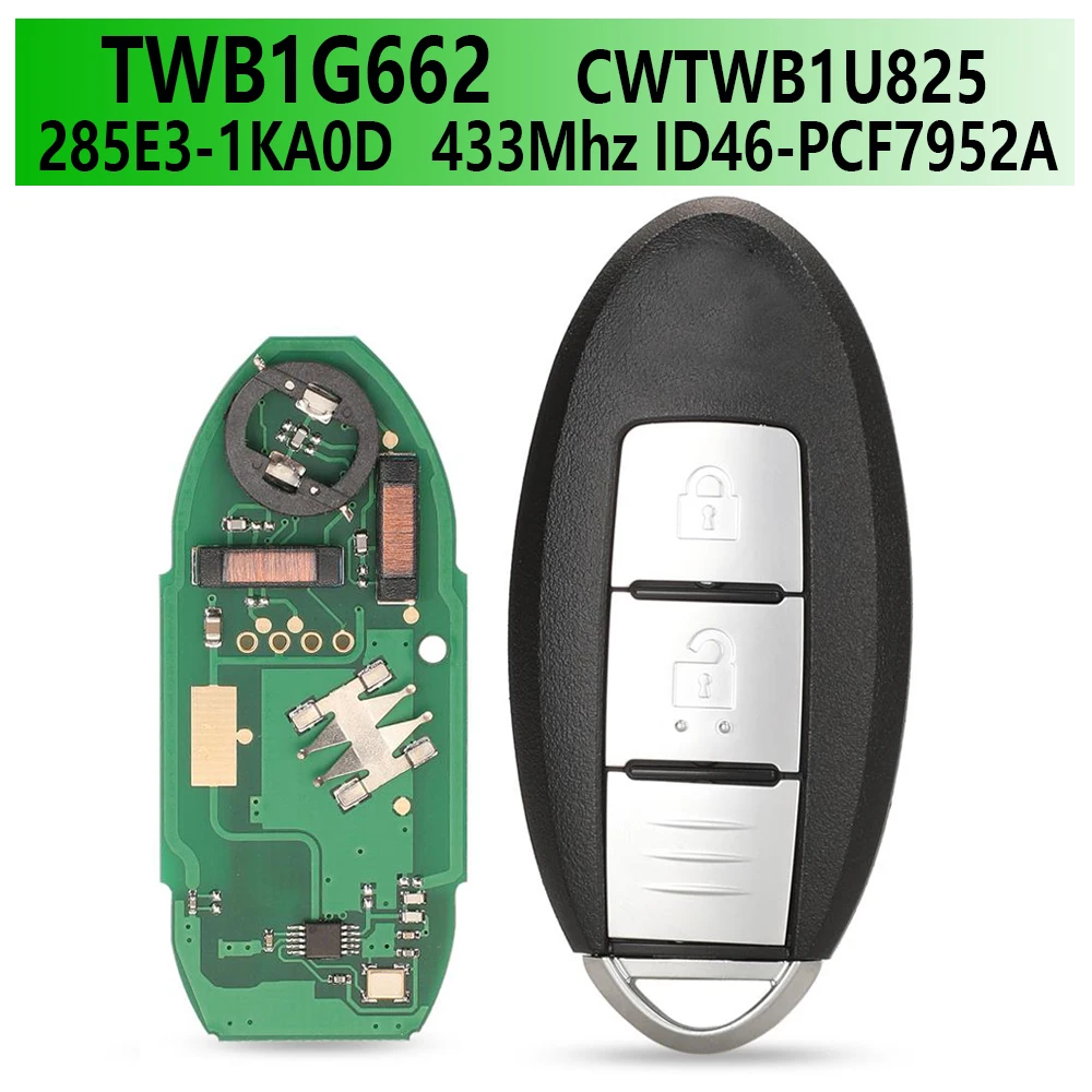 

Смарт-ключ автомобильный TWB1G662, 433 МГц, ID46, PCF7952A