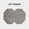 Special-Shaped Thick Plush Mat, Irregular Carpet, Black and White Line Rug, Bedroom Cloakroom, Dresser, Art Design 5