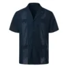 Pure-Color Mens' Shirts Multiple Pockets Lapel Short Sleeves Cardigan Summer Thin Tops Male Blouse Single Breasted Shirt For Man 3