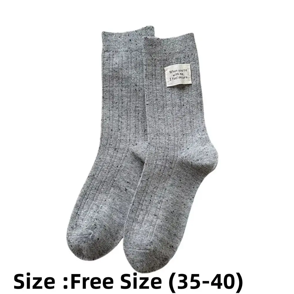 Breathable Cotton Crew Socks for Women Korean Style