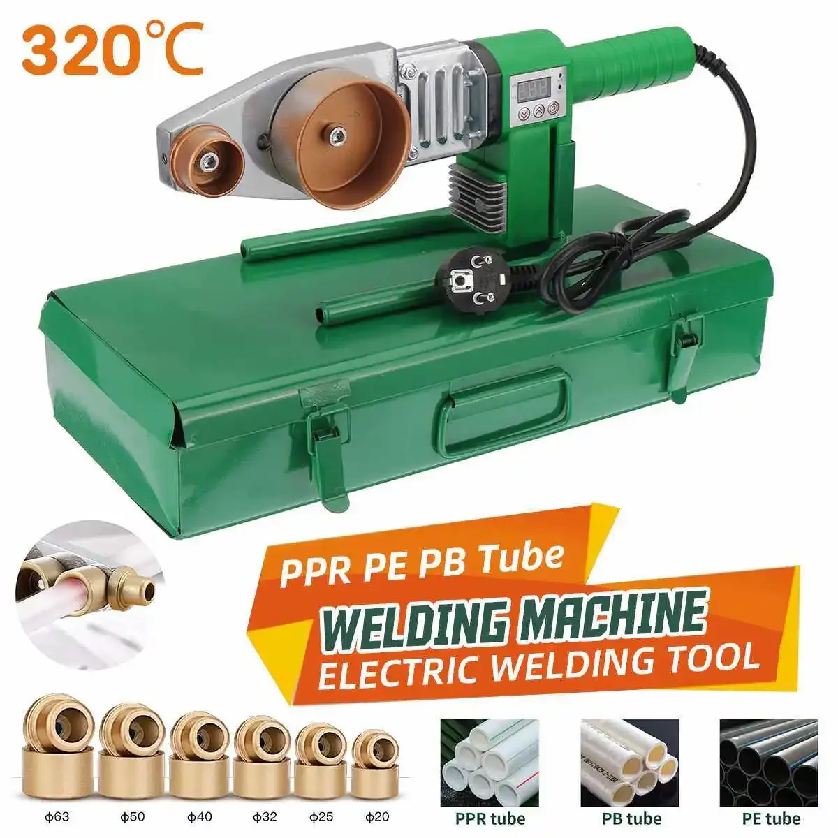 

20-60mm Tube Welding Machine PPR PE PP Pipe Welding For Plastic Pipes PPR Welding Machine Water Pipe Welder for Heating PPR