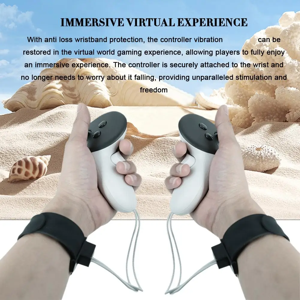 

Anti-drop Controller Straps for Meta Quest 3 Accessories Adjustable Slap Rings to Secure Wrist Straps For Oculus Quest 3 M5A4
