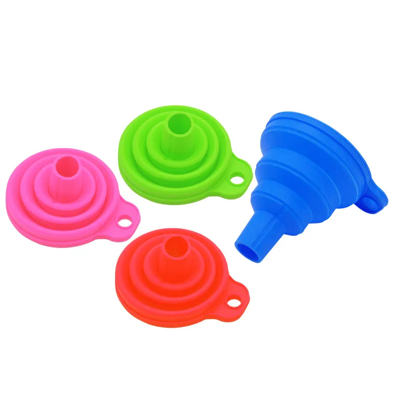 Engine Funnel Car Universal Silicone Liquid Funnel Washer Fluid Change Foldable Portable Auto Engine Oil Petrol Change oil funnel