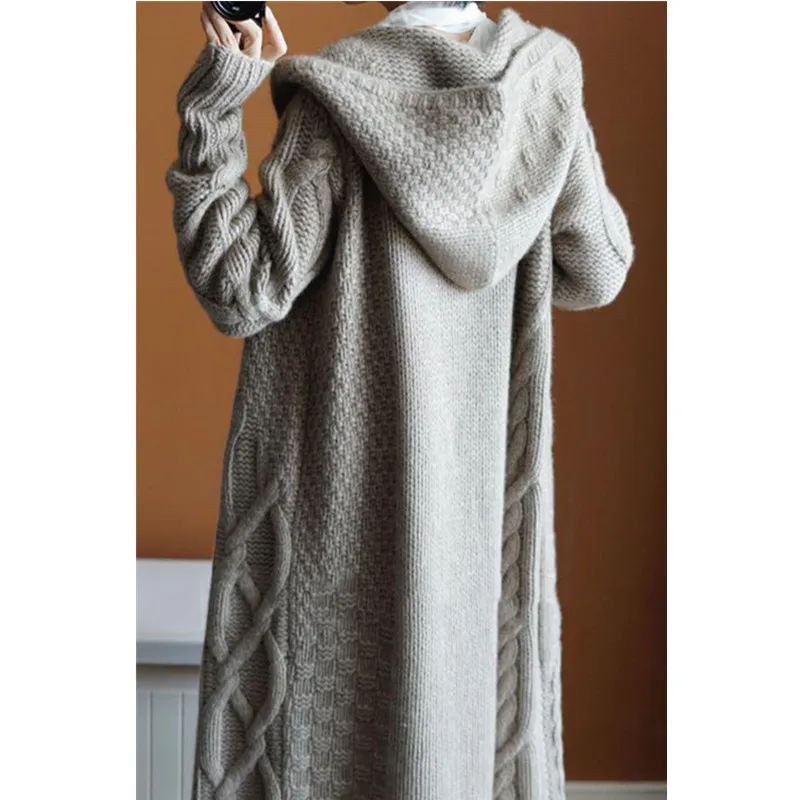 Women Long Sleeve Winter Cardigan Sweater