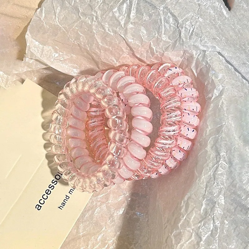Spiral No-Crease Hair Ties – Strong Grip Ponytail Holders