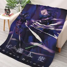 

Anime Hitoshi Shinso Throw Blanket My Hero Academia 3D printed sofa bedroom decorative blanket children adult Christmas gift