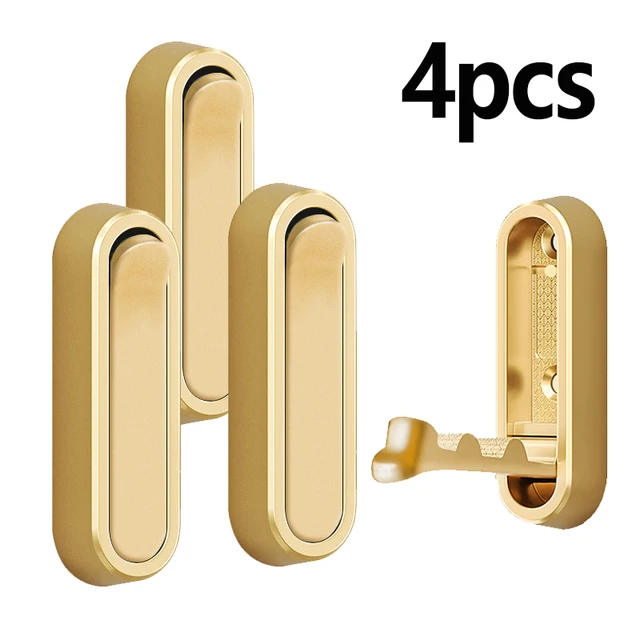 ตะขอคลื่นแบบพับได้ 4 ชิ้น – ที่แขวนเสื้อคลุมและผ้าเช็ดตัวพร้อมดีไซน์คลื่นสามชั้นเพื่อแขวนเสื้อผ้า กุญแจ กระเป๋า หมวก ฯลฯ ได้อย่างปลอดภัย 1