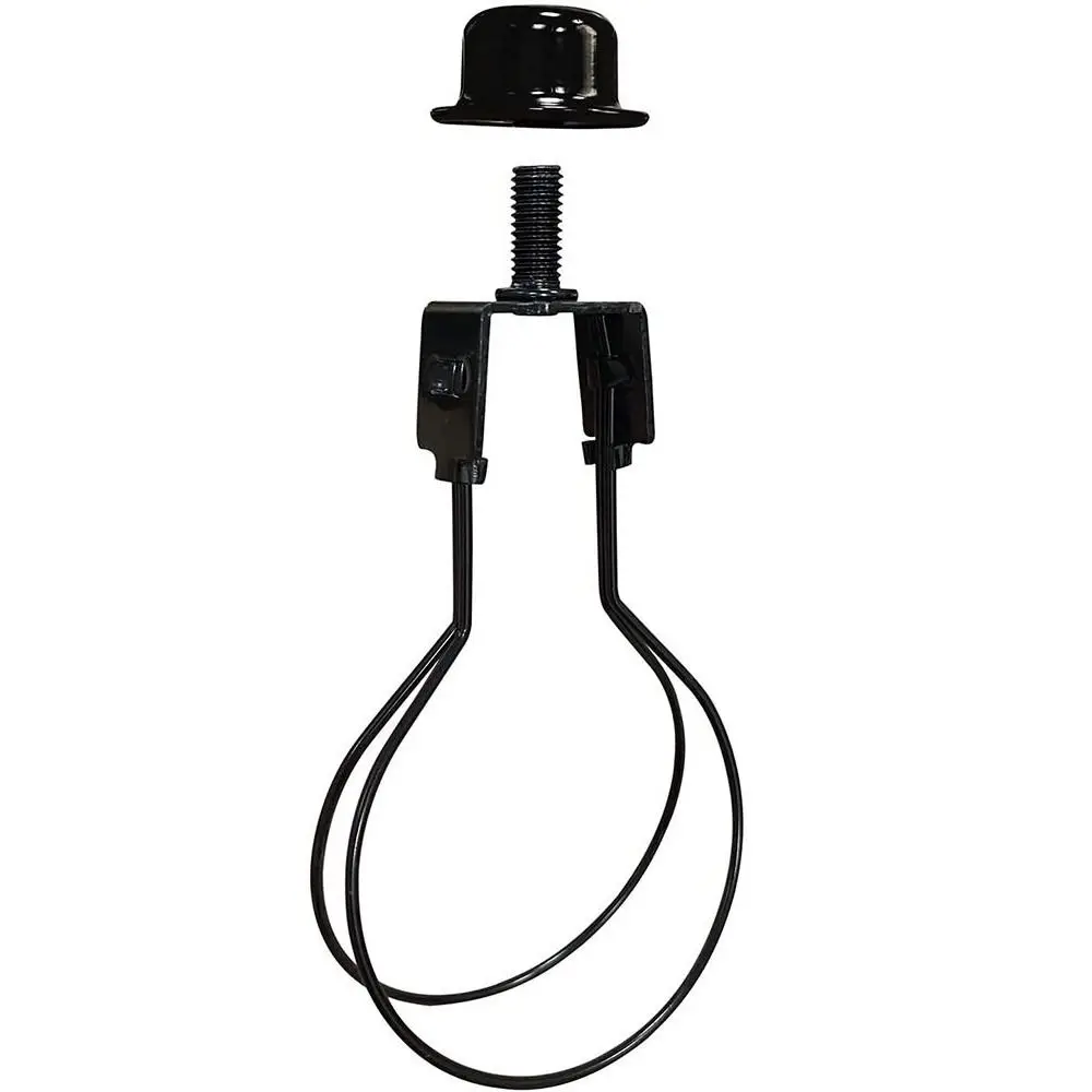 Durable Iron Lamp Shade Cap with Light Bulb Clip and Finial Top