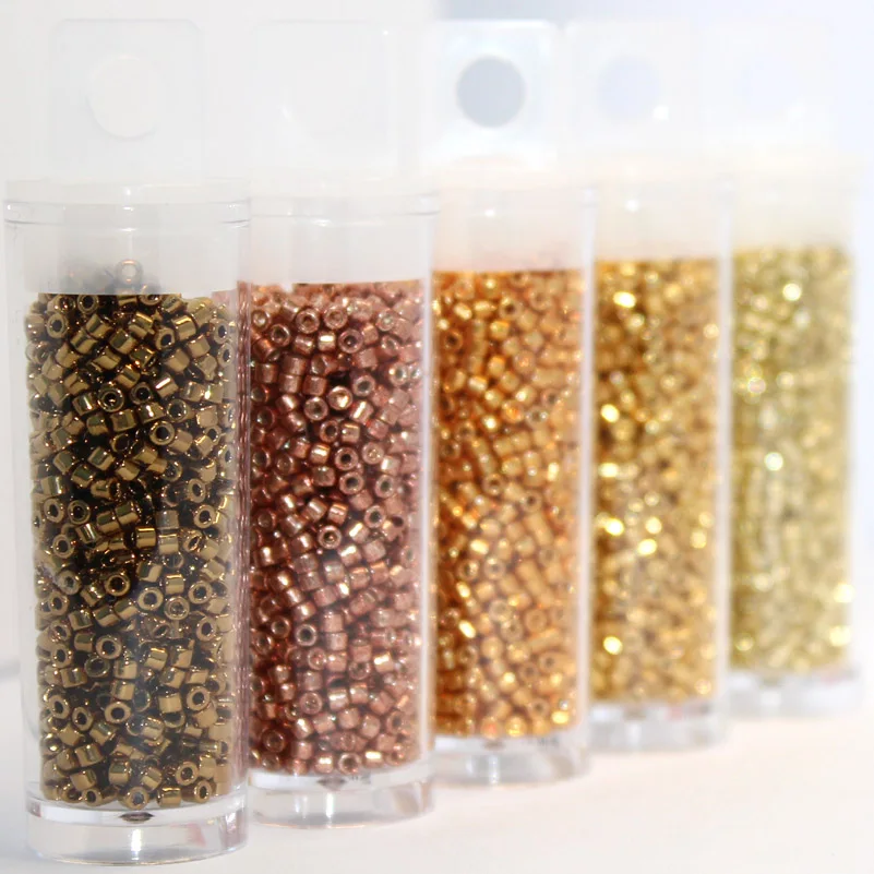 10g/20g/30g Glass Beads 2MM Japanese Plating Metallic Colors for DIY Handmade Weave Sewing
