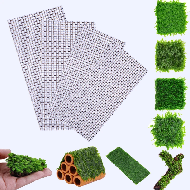 Fish Tank Decorations Aquarium Stainless Steel Wire Mesh Pad Aquatic Moss Plants Fixing Holder Landscaping Fish Tank Decoration Aquatic Accessories