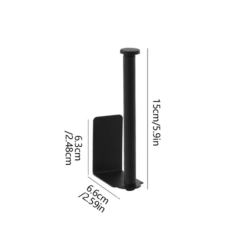 Paper Towel Holder Stainless Steel Tissue Holder Kitchen Film Storage Wall Mounted Perforated Storage Rack Bathroom Paper Roll Holder