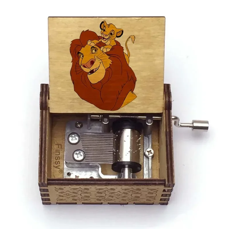 color print Lion King can you feel the love tonight Music Box Hand ed Wooden Musical Christmas Birthday Gift Decoration music box carousel music box