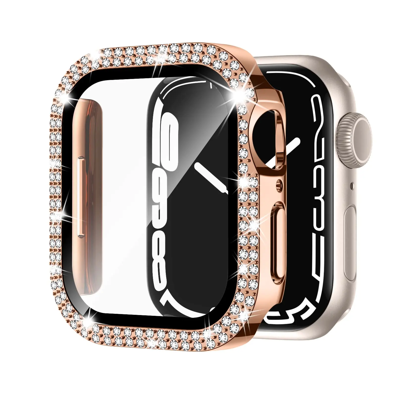 Luxury Bling Glass-Diamond Apple Watch Bumper Protector
