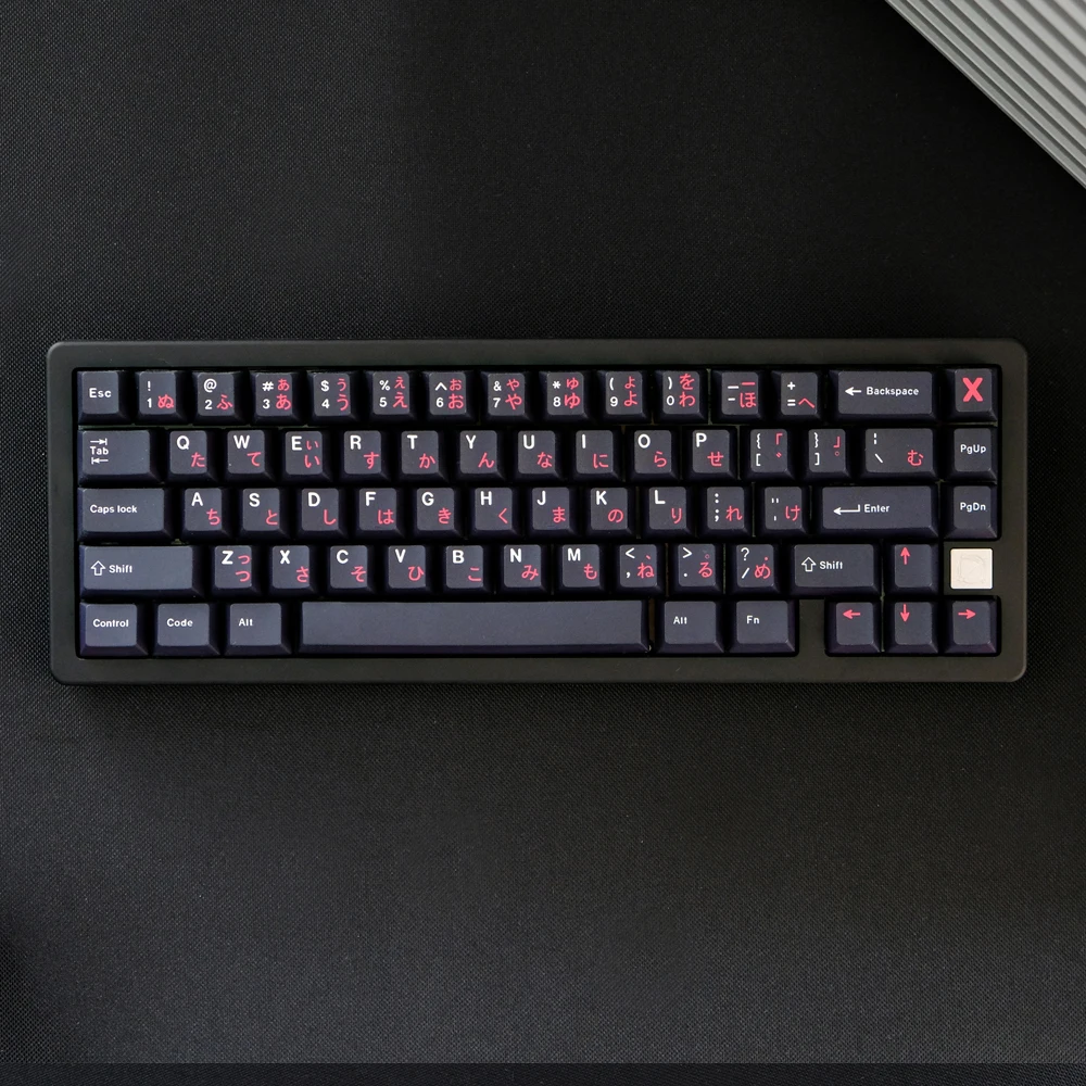 Chaves Gmk Wob Preto Vermelho Japonês Keycaps Cereja Perfil Pbt