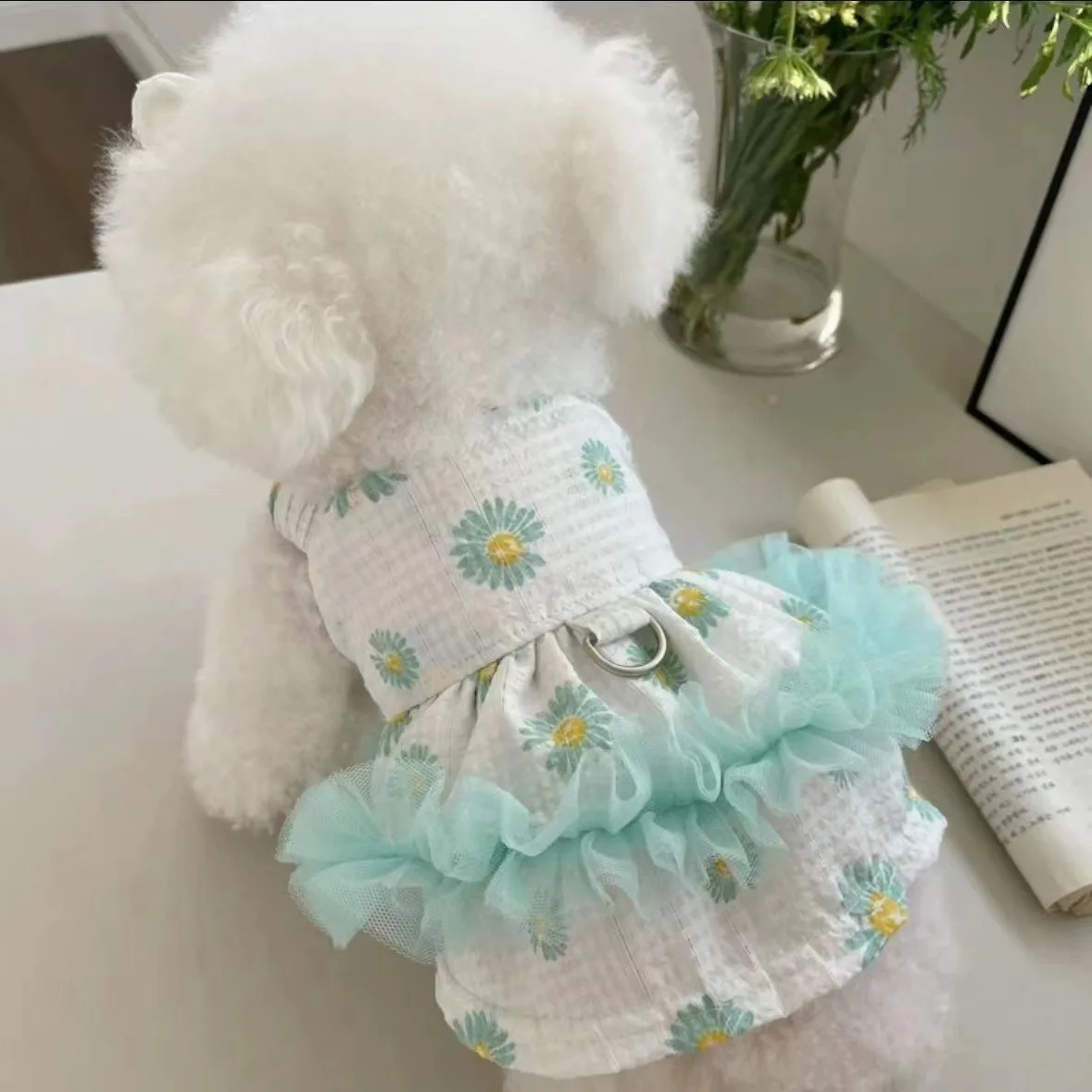 Pet Lace Flower Princess Dress - Cute Summer Skirt