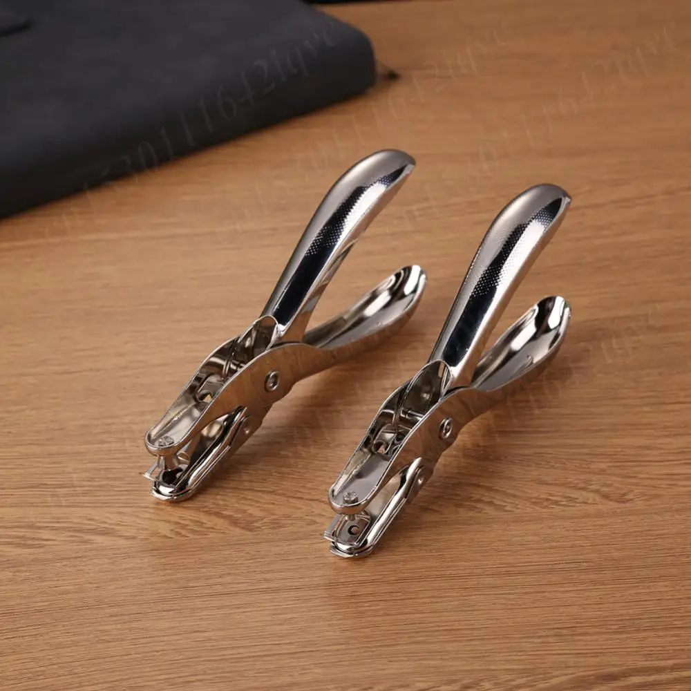 Paper Punch Metal Single Hole Puncher Hand 3mm/6mm Diameter School Office Punch Pliers For Scrapbooking Border Office Supplies