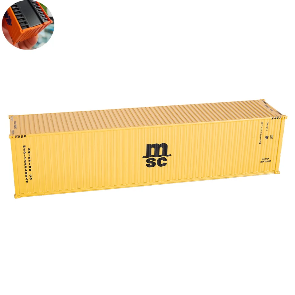 9pcs HO Scale 1:87 40ft Blank Shipping Container Model Trains Cargo Box