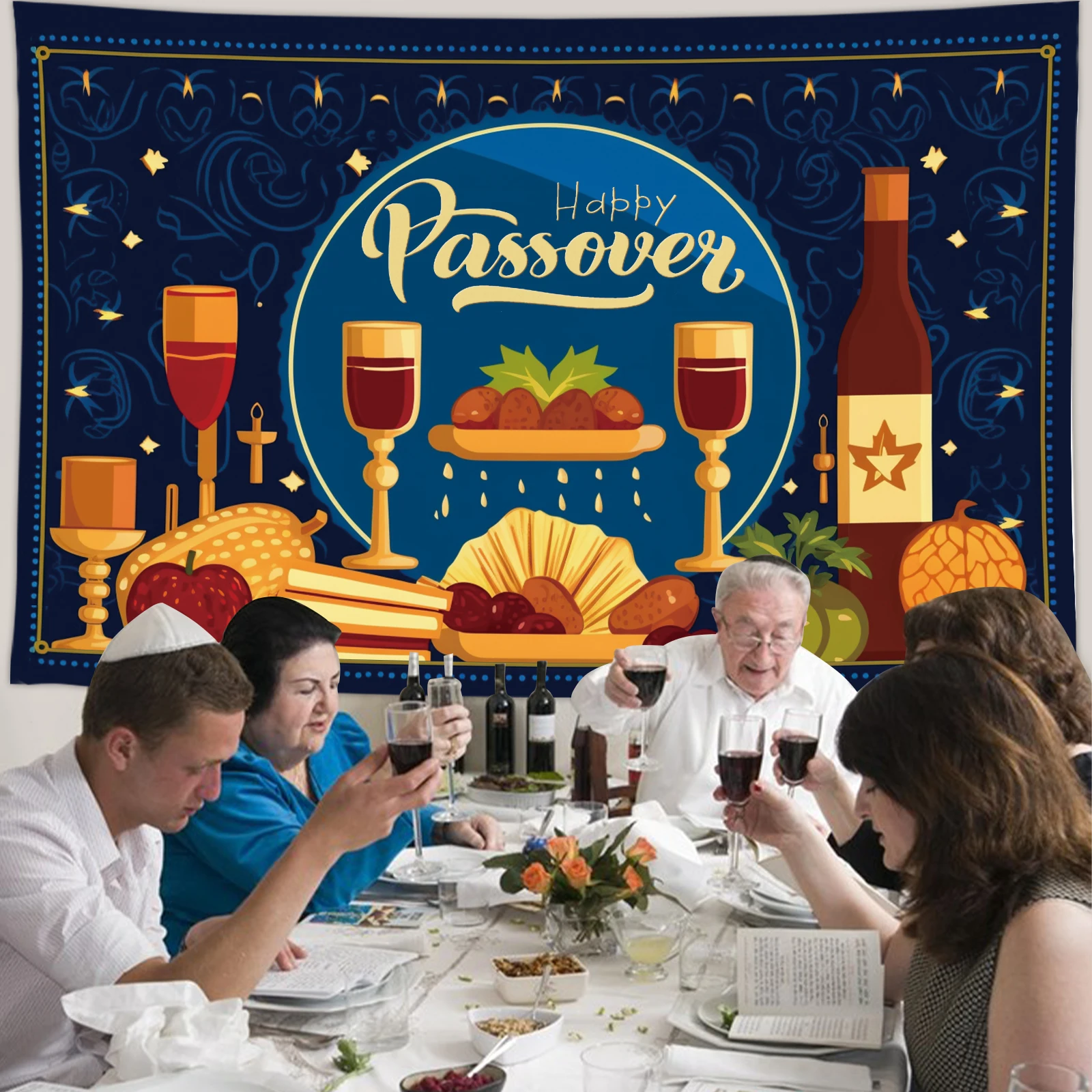 Passover Festival3 ׸ ,  , , Ȱ Ǵ Ÿ Ƽ Ŀ , 59x39 ġ, 1PC