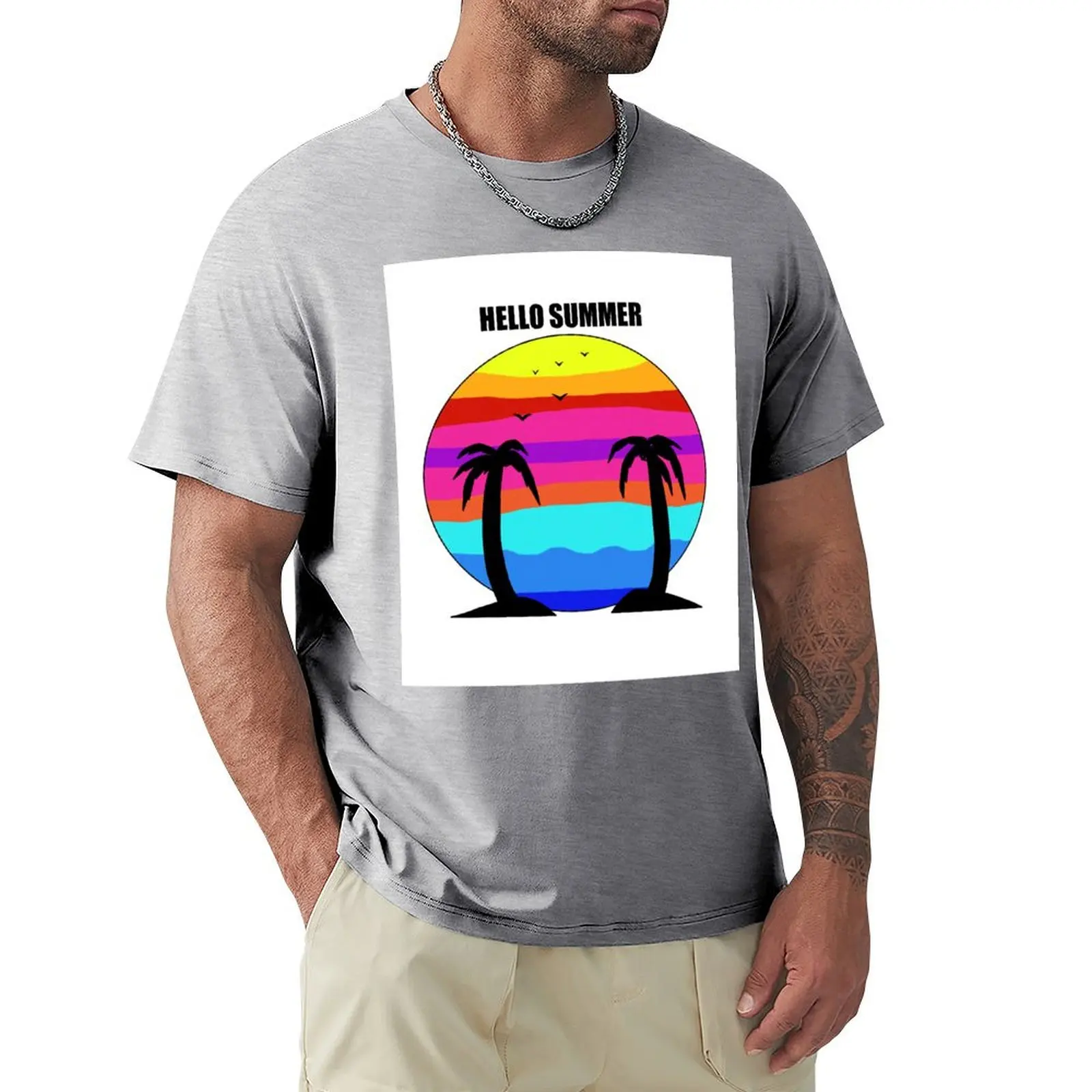 

Palms T-shirt oversized Short sleeve tee mens tall t shirts