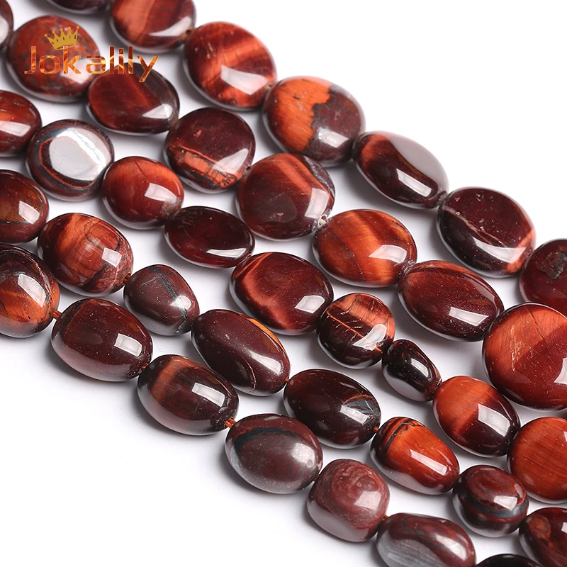 

Irregular Natual Red Tiger Eye Stone Beads For Jewelry Making Loose Spacer Beads DIY Handmade Bracelets Necklace Accessories 15"