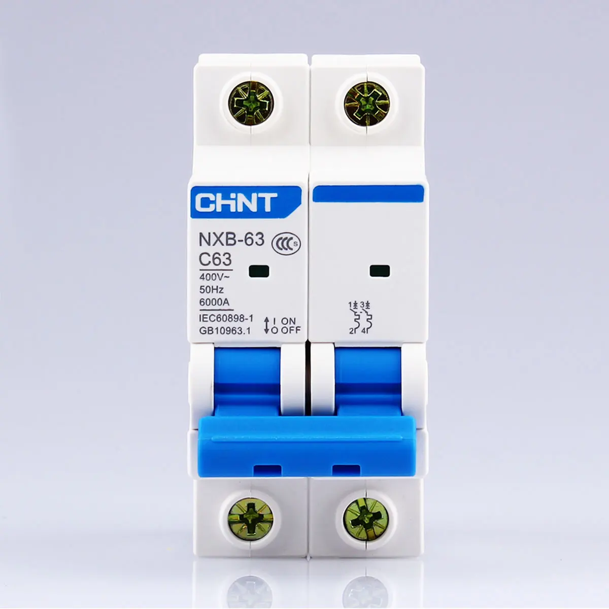 mini disjuntor chnt chint nxb 63 2p ca 01
