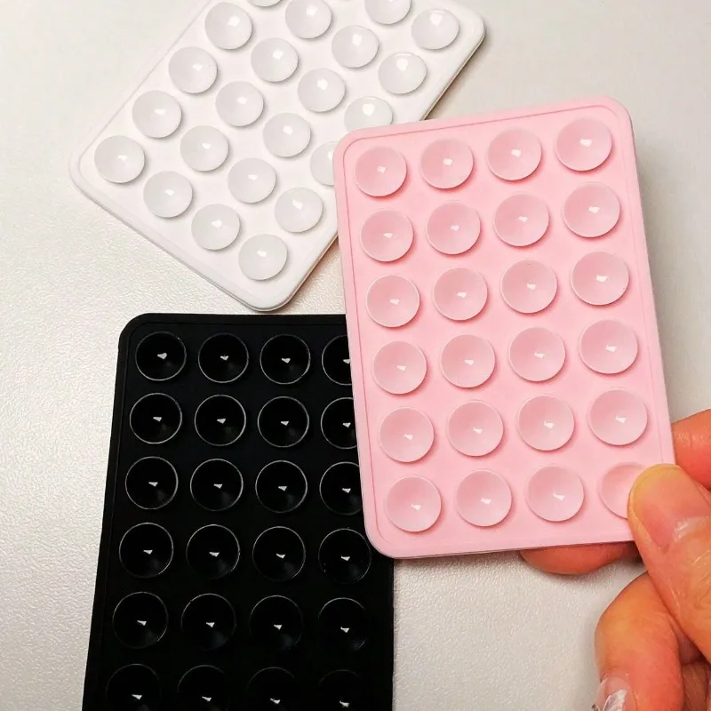 3 Piece of Silicone Phone Case with Suction Cup, Single-sided Adhesive Phone Socket Holder, Convenient and Practical Accessory