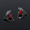 Love and Deep Space Black Crow Earrings Punk Retro Crow Chain Pendant Best Gift for Friends Party Accessories Fan Cosplay Props 1