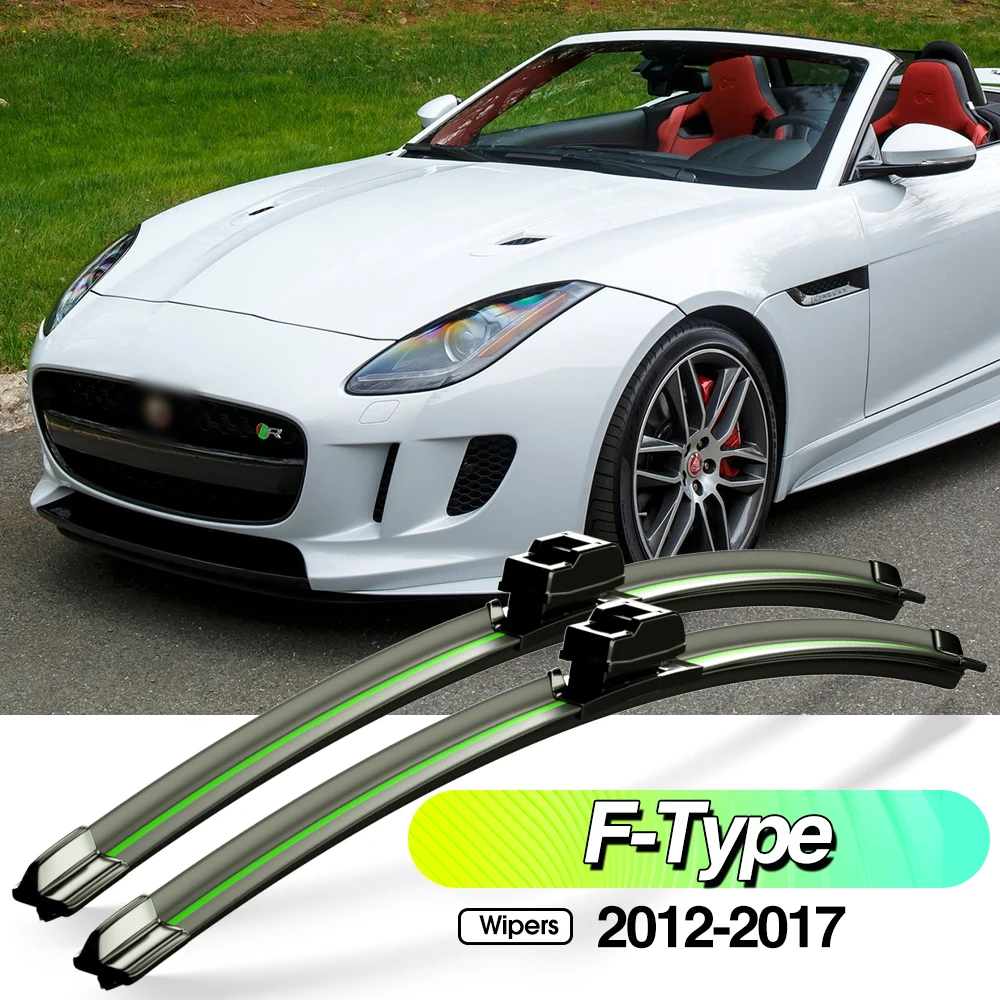 

For Jaguar F-Type F Type X152 2012-2017 2pcs Front Windshield Wiper Blades Windscreen Window Accessories 2013 2014 2015 2016