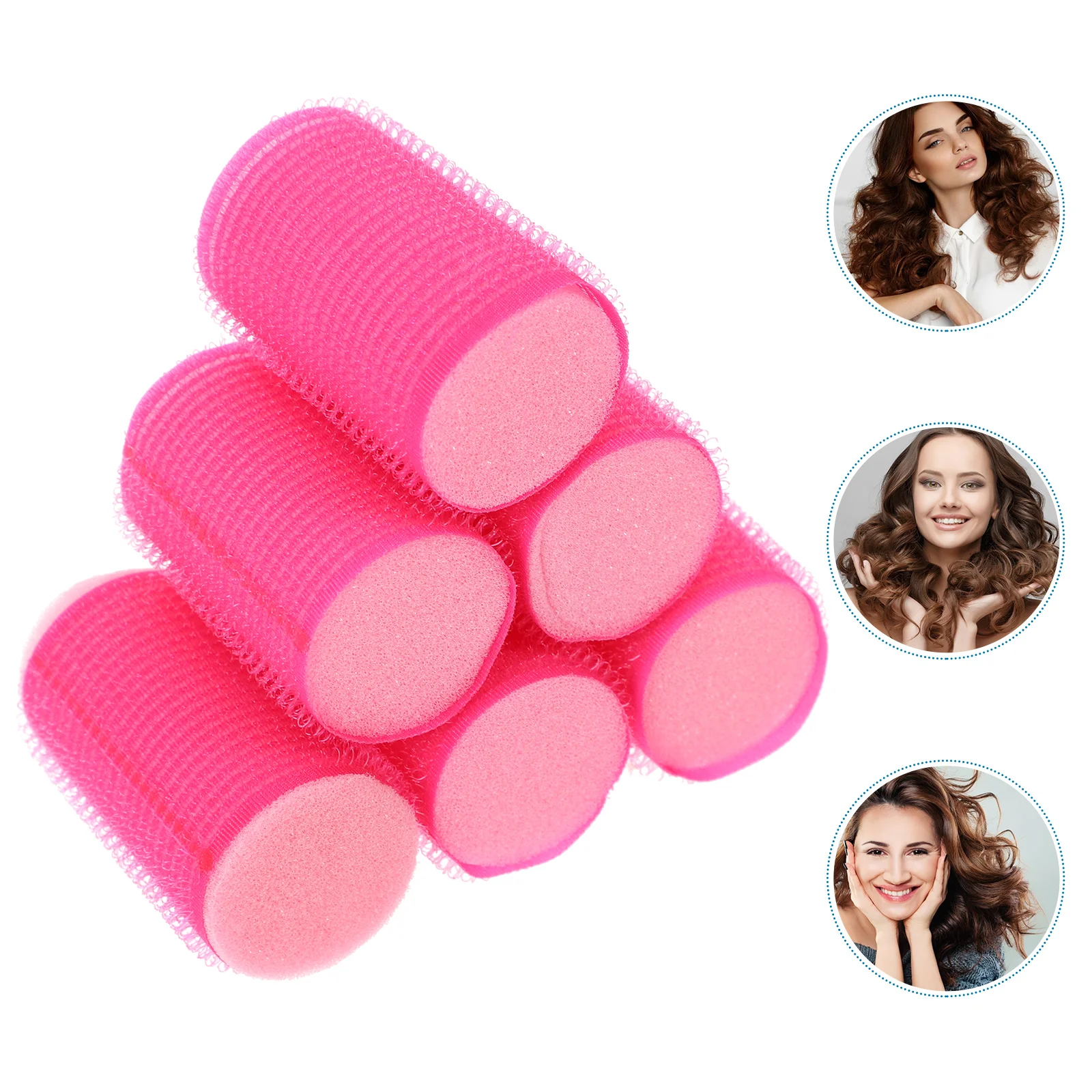 Sponge Hair Rollers 8Pcs Hair Curlers Self Adhesive Hair Styling Sponge Curler Hair Bangs Curling Hair Styling Tools Long Medium 46cm new european and american wig with bangs long straight hair layered full headgear mechanism dirty orange wig for women