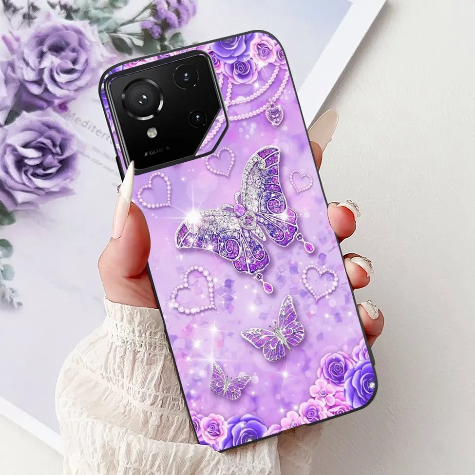 Luxury Cute Cat Silicone Shockproof Bumper Back Cover - Stylish Painted Design