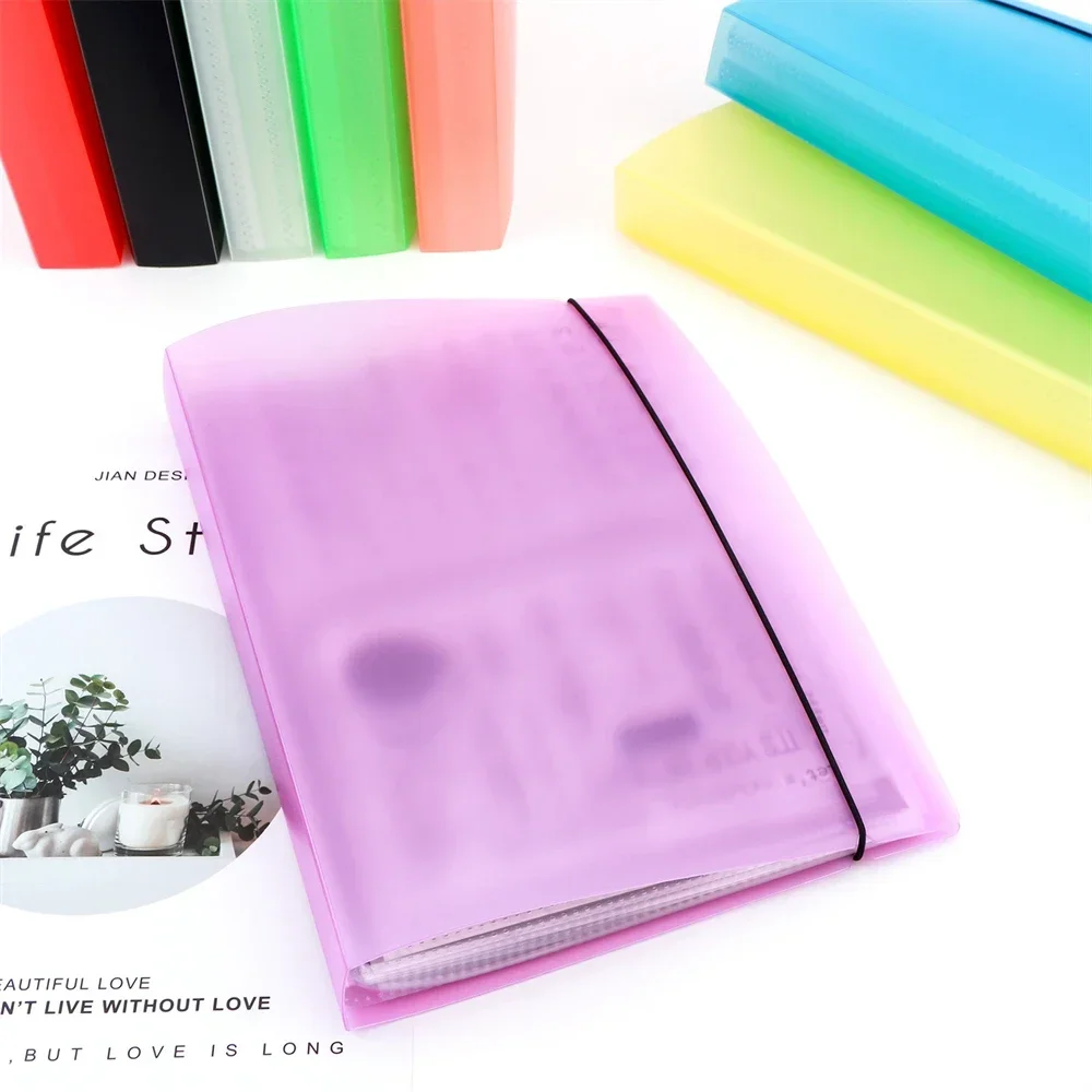 Large Storage Album with 80 Pockets/20 Pages Double-Sided Design 4 Pockets Each Page Stamp Scrapbooking Storage Book Folder
