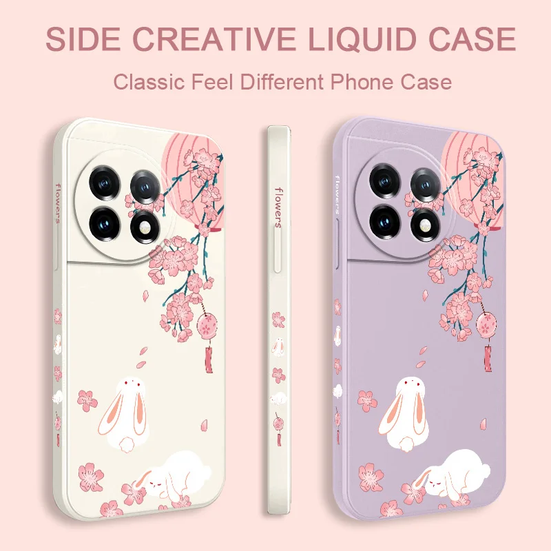 Peach Bunny Liquid Silicone Phone Case