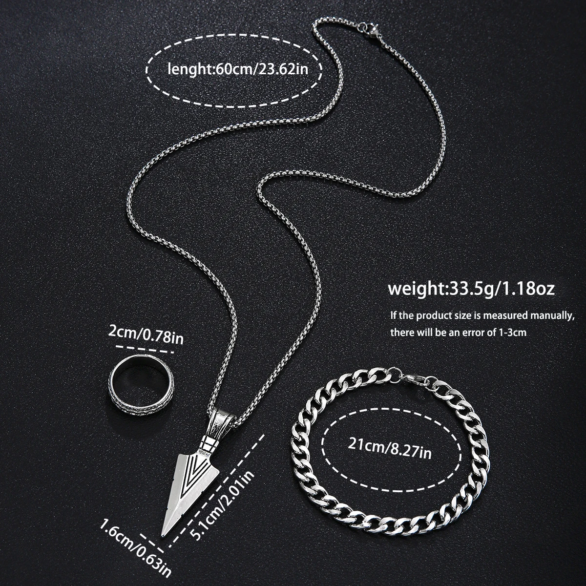 4pcs men's fashionable all-match handsome watch set birthday and holiday gift 5