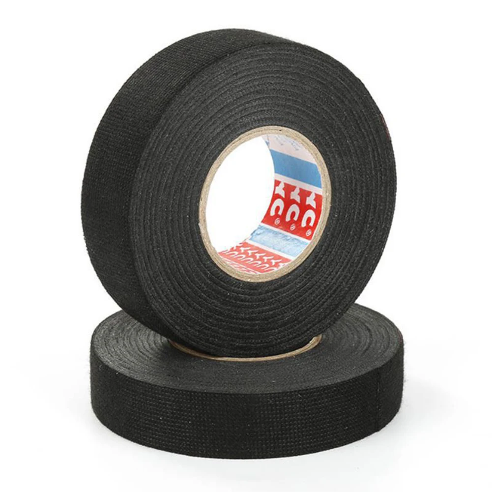 

1Pc 15M Electrical Tape Heat-resistant Adhesive Cloth Tape For Cable Car Harness Wiring Loom Width 9/15/19/25/32MM Dropshipping