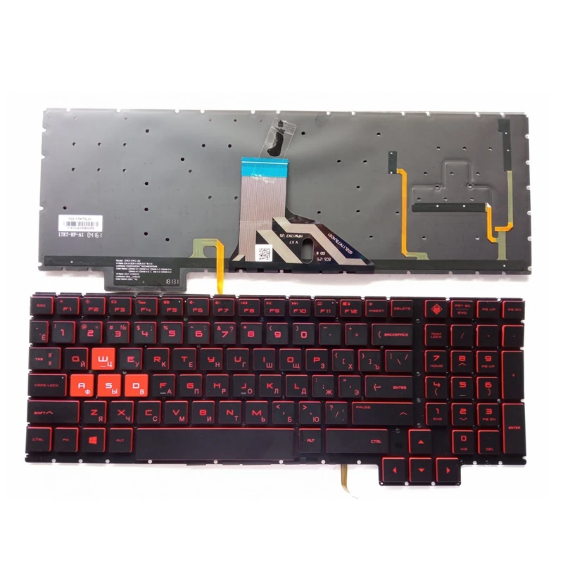Teclado do Portátil dos Eua ru sp para hp Omen 15-ce 15-ce000 15-ce026tx 15-ce005tx 15-ce006tx 15-ce001tx 15-ce002tx Retroiluminado 15.6 Novo