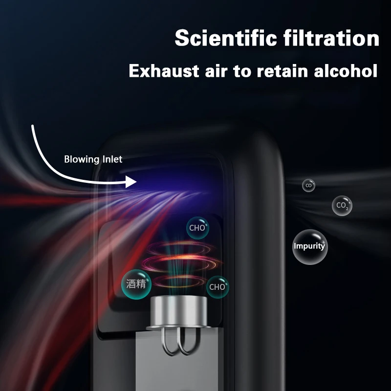 Yctze Breathalyser,100% Brand New LCD Screen Analyzer Lie Detector Breathalyser No Backlight Devicelcd Screen Alcohol Analyzer for alcoholimetro 