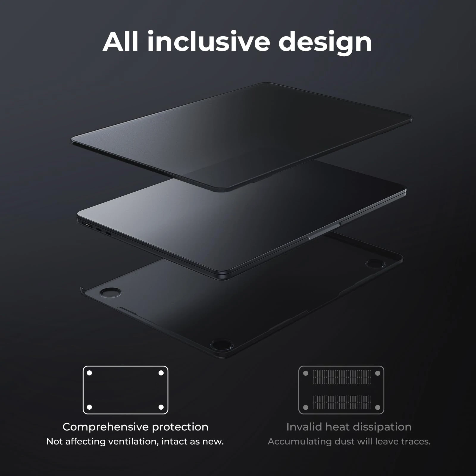 Sleek Black Ultra Thin Armor Case