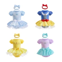 Baby Romper TUTU Dress With Headband Infant Baby Princess Girl Clothes Size 3-18M Cute Design Baby Dress Party Costumes