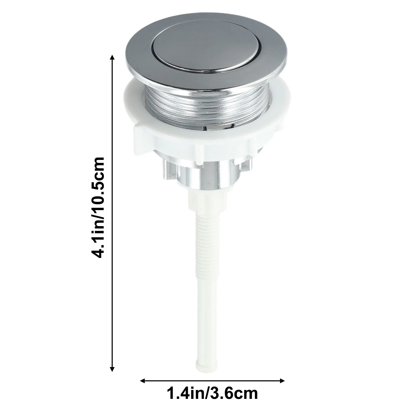 Description Picture 2 of itemChrome Toilet Push Button Single Flush Button Toilet Water Tank Button Round Valves Bathroom Toilet Parts