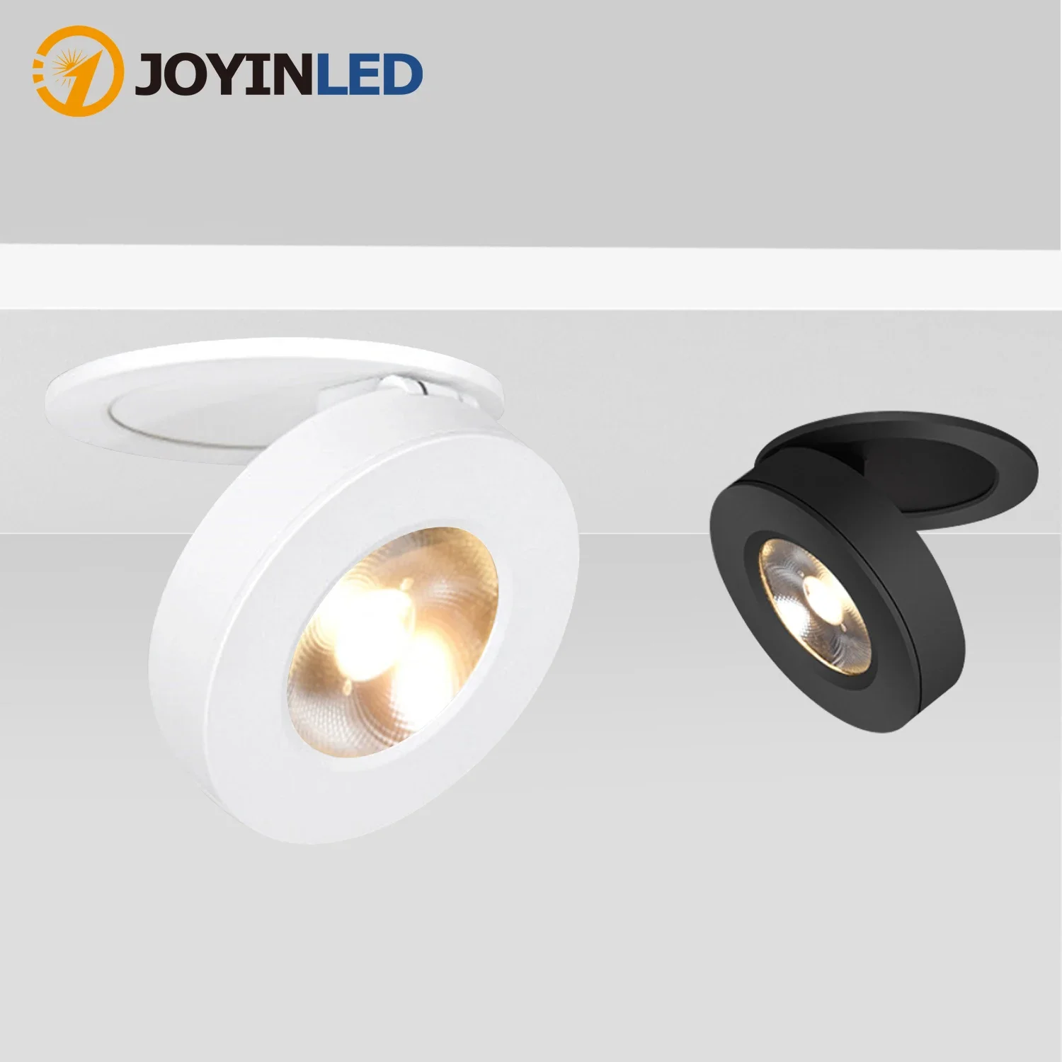 Ultra Thin Led COB Downlight Round Ceiling Recessed Spotlights Black White 360 Degrees Rotatable Function LED Down Lightings