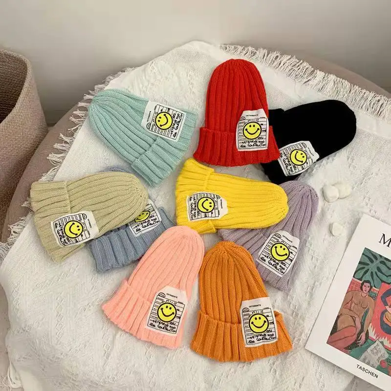 

New Autumn Knitted Kids Beanie Cap Infant Newborn Baby Knit Hat Children Cartoon Hat For Boys And Girls Winter Warm Hat 1-6 Year