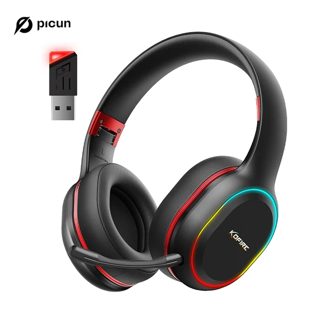 Kofire UG-05 Gaming Headphones 2.4G BT5.0 Wireless Headset With Mic RBG Light Vibration Bluetooth Earphone For PS4 PS5 PC Switch 1