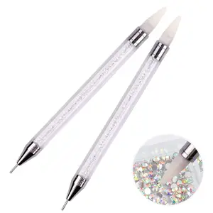 1pcs Crystal Double Head Point Drill Pen Gem Rhinestone Picker Wax