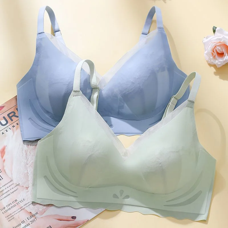 

Ultra-thin Underwear Set Women Comfortable Wireless Bra Set