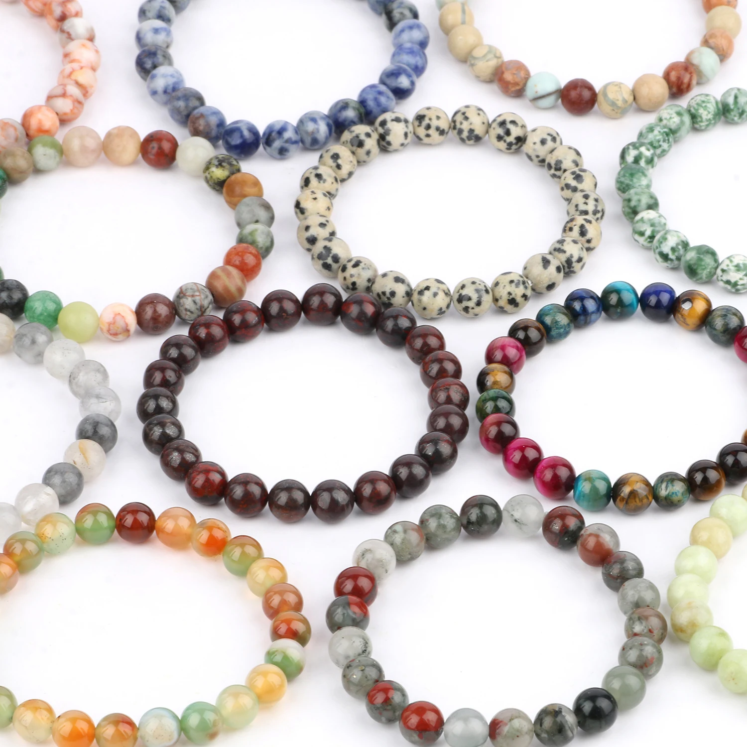 Bracciale In Pietra Naturale Onice Nero Opaco - Perle Tonde 4mm, Elastico, Gioiello Unisex Regalo